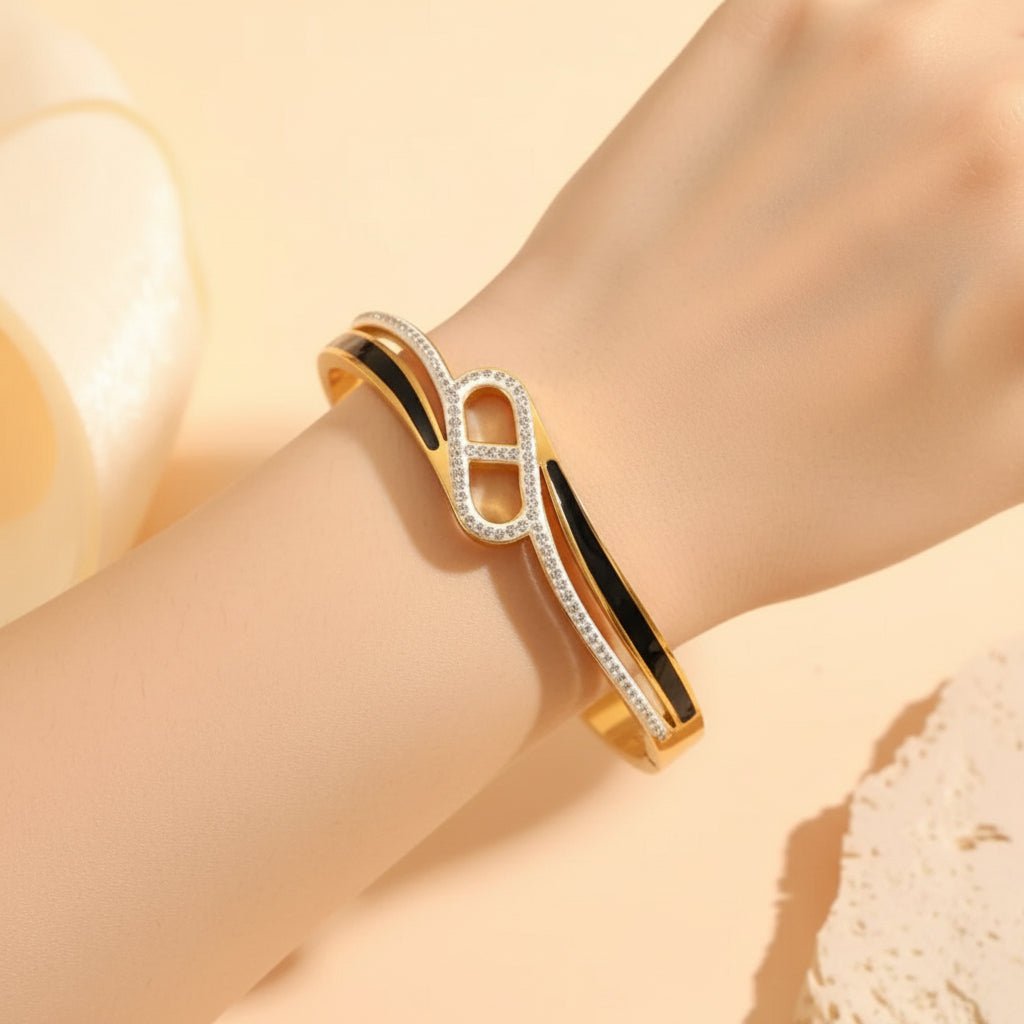 18K Gold Plated Zircon Elegant Bracelet - DressAtR LLC