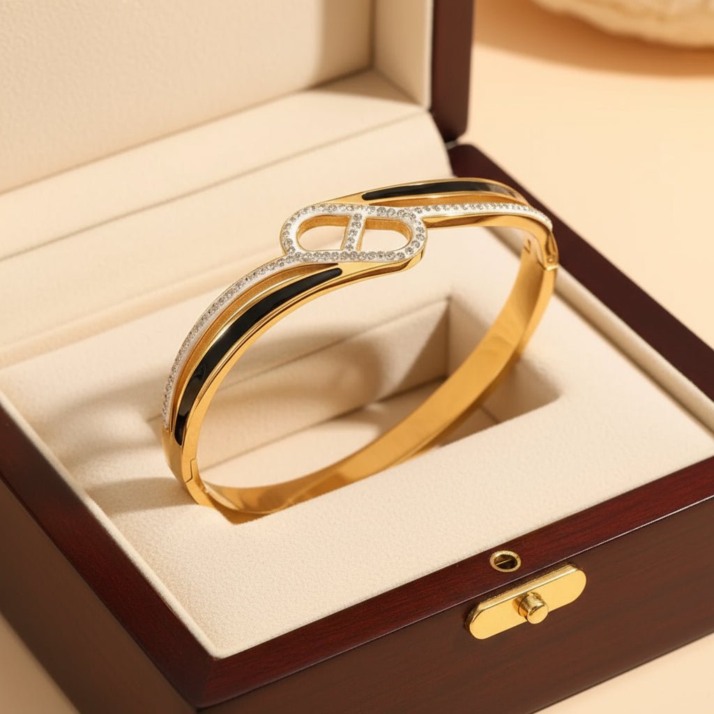 18K Gold Plated Zircon Elegant Bracelet - DressAtR LLC