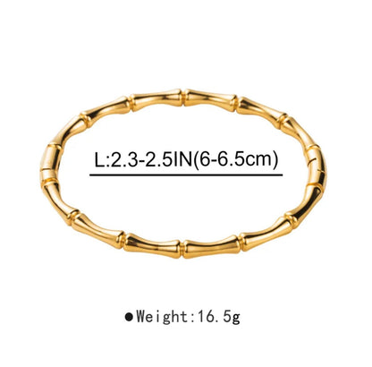 18K Yellow Gold Plated Bangle - DressAtR LLC