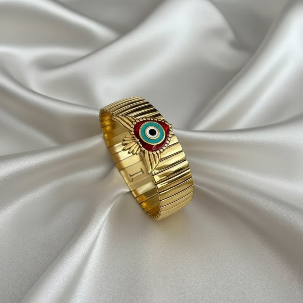 18K Yellow Gold Plated Elegant Fish Bracelet