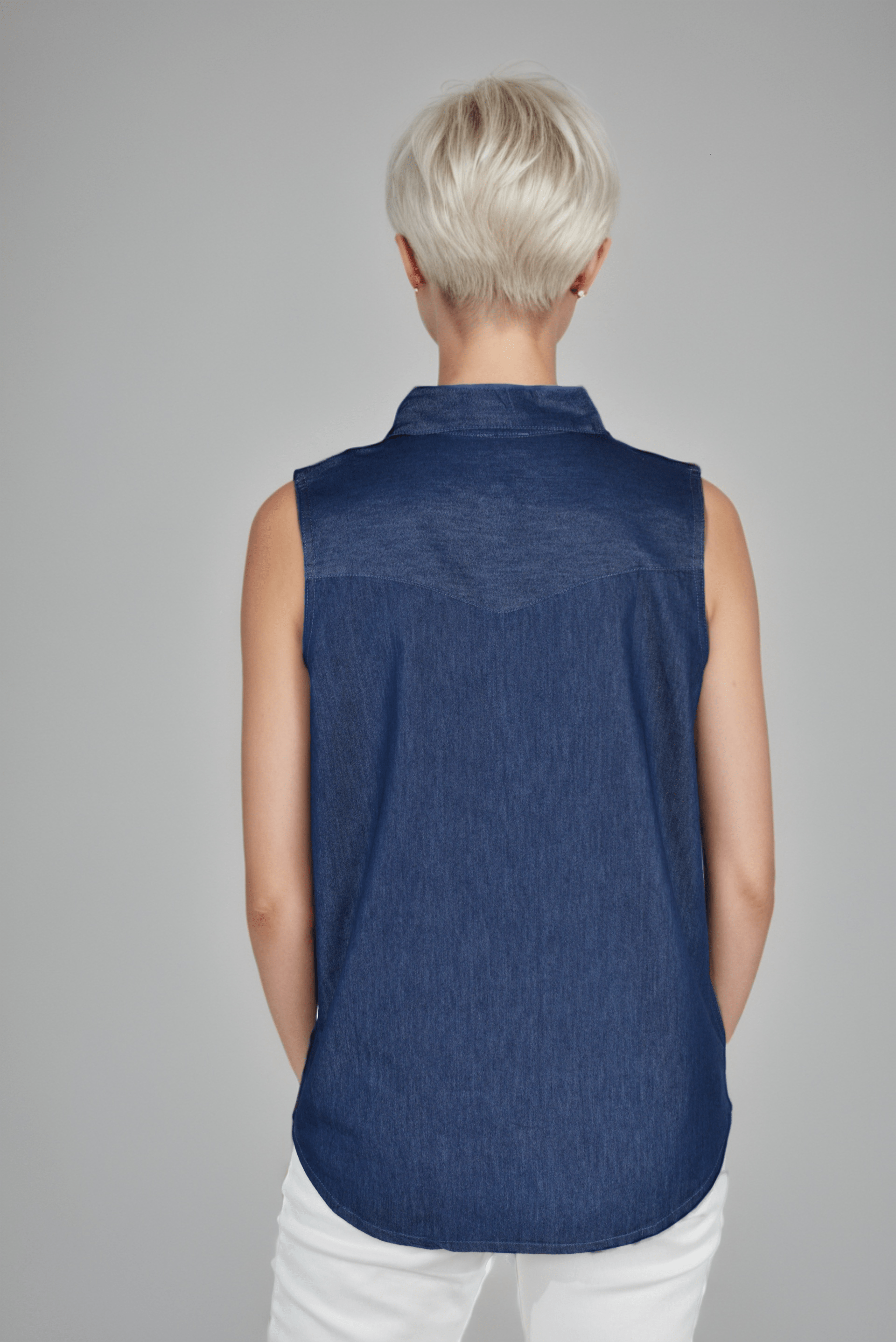 Denim Misty Shirt - DressAtR LLC