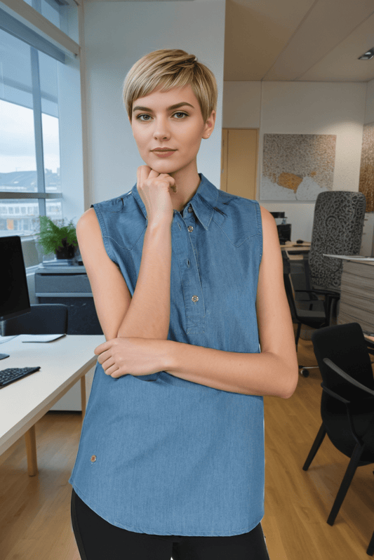 Denim Nightfall Shirt - DressAtR LLC