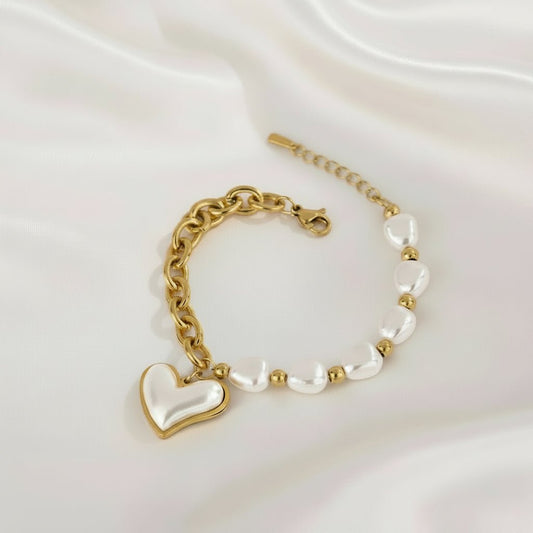 DressAtR 18K Gold Plated Fresh Water Pearl Bracelet - DressAtR LLC