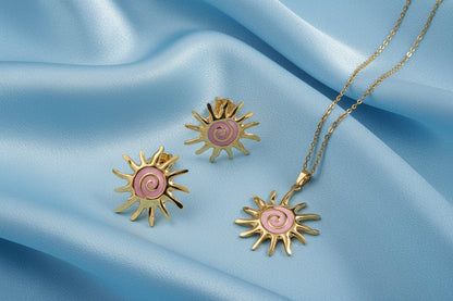 DressAtR 18K Gold Plated Oil Drop Elegant Sun Set - DressAtR LLC