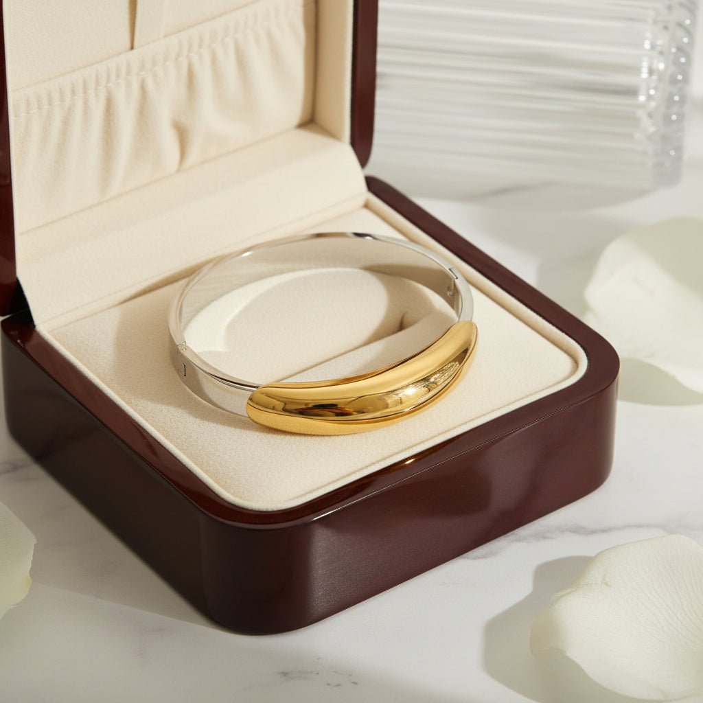 DressAtR 18K Gold Plated Solid Stainless Steel Bracelet - DressAtR LLC