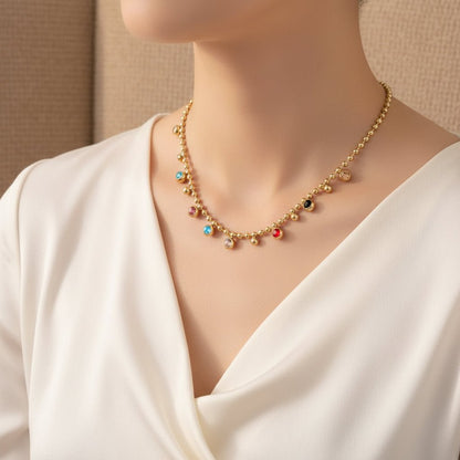 DressAtR 18K Gold Plated Stainless Steel Artificial Rhinestones - DressAtR LLC