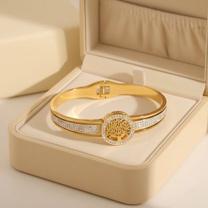 DressAtR 18K Gold Plated Stainless Steel Tree Bracelet - DressAtR LLC