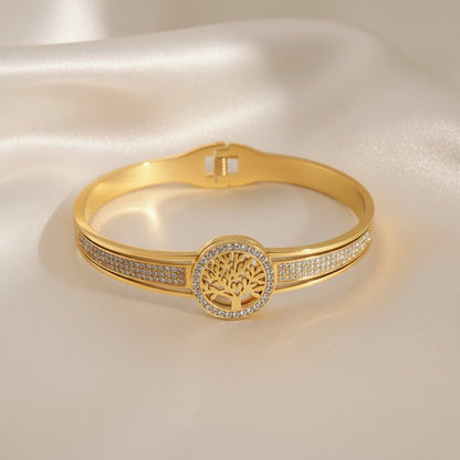 DressAtR 18K Gold Plated Stainless Steel Tree Bracelet - DressAtR LLC