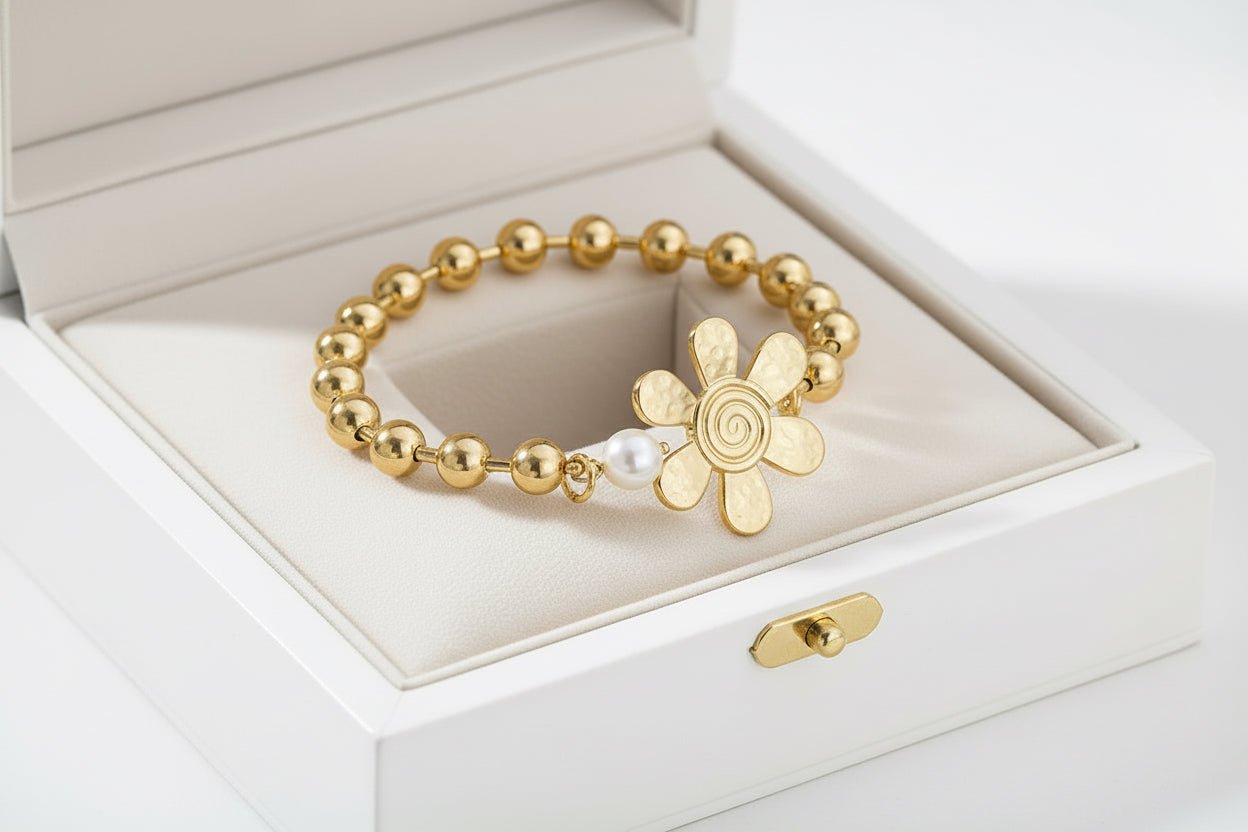 DressAtR 18K Gold Plated Stainless Steel Waterproof Non Tarnish Bracelet - DressAtR LLC