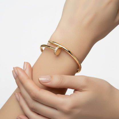 DressAtR 18K Gold Plated Titanium Steel Bangle - DressAtR LLC