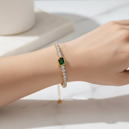 DressAtR 18K Gold Stainless Steel zircon Bracelet - DressAtR LLC