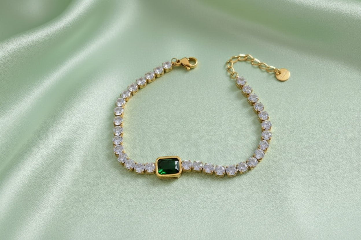 DressAtR 18K Gold Stainless Steel zircon Bracelet - DressAtR LLC