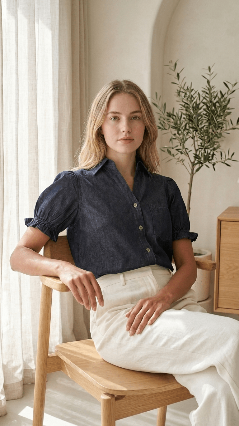 DressAtR Denim Onyx Charm Shirt - DressAtR LLC