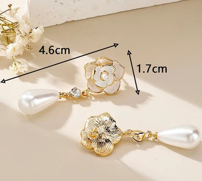 DressAtR Elegant Water Droplets, Flower Earrings - DressAtR LLC