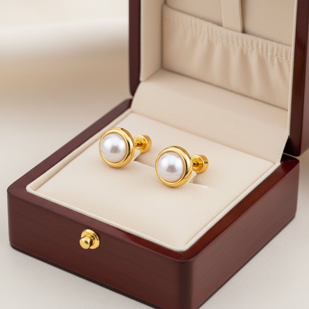 DressAtR Pearl Stainless Steel earring - DressAtR LLC