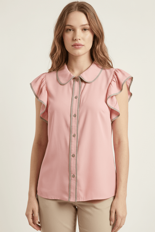 DressAtR Pink Grace Line Top - DressAtR LLC