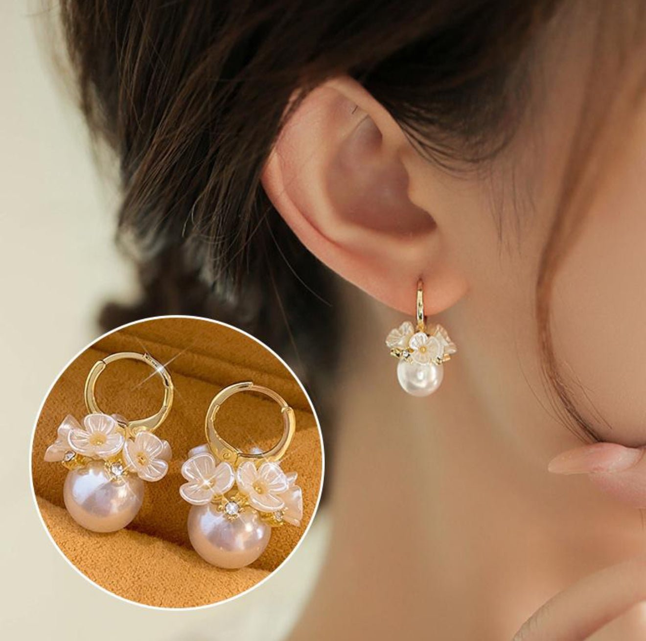 DressAtR Titenim Steel pearl Zircon Earring - DressAtR LLC