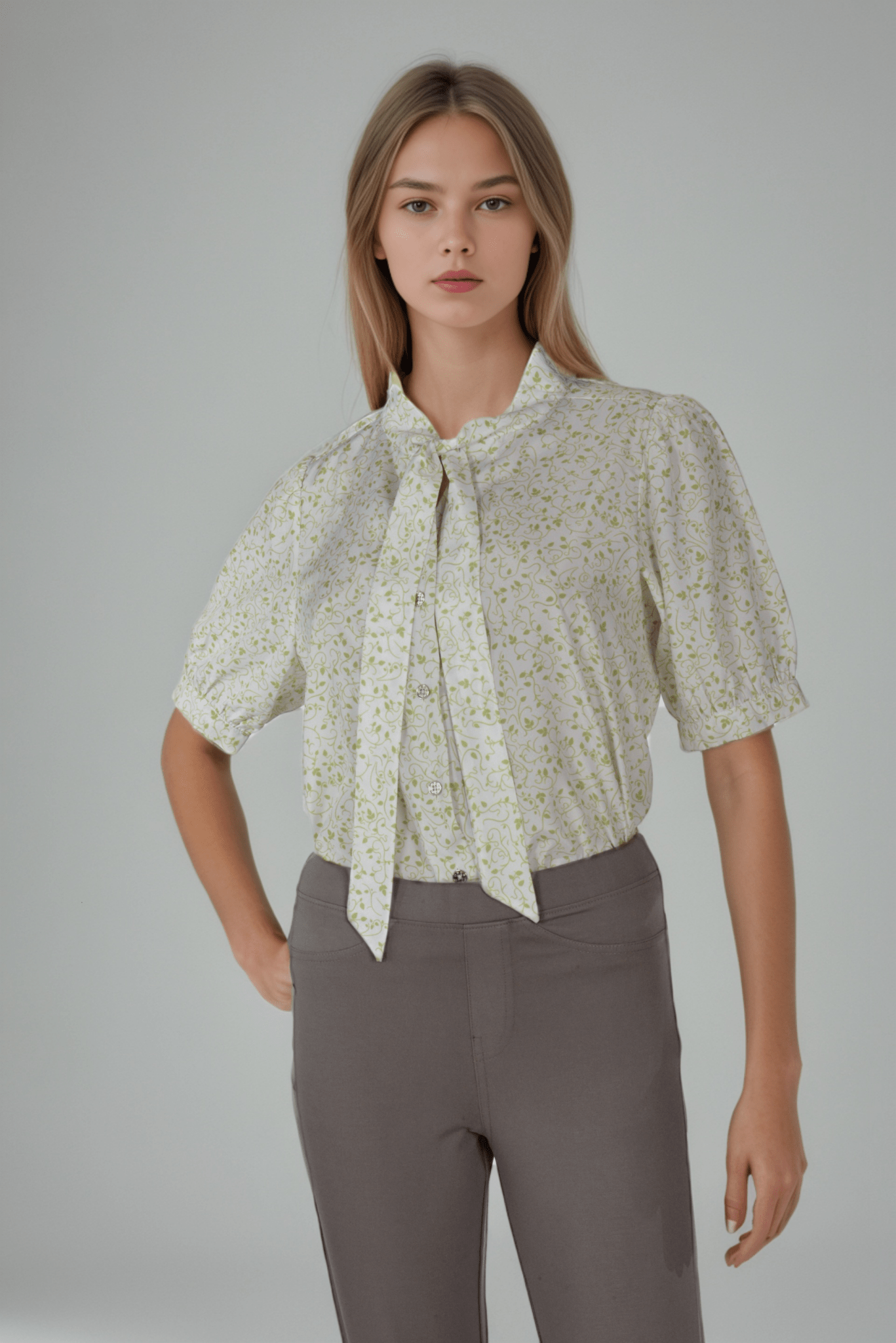 Leafy Tie Top - DressAtR LLC