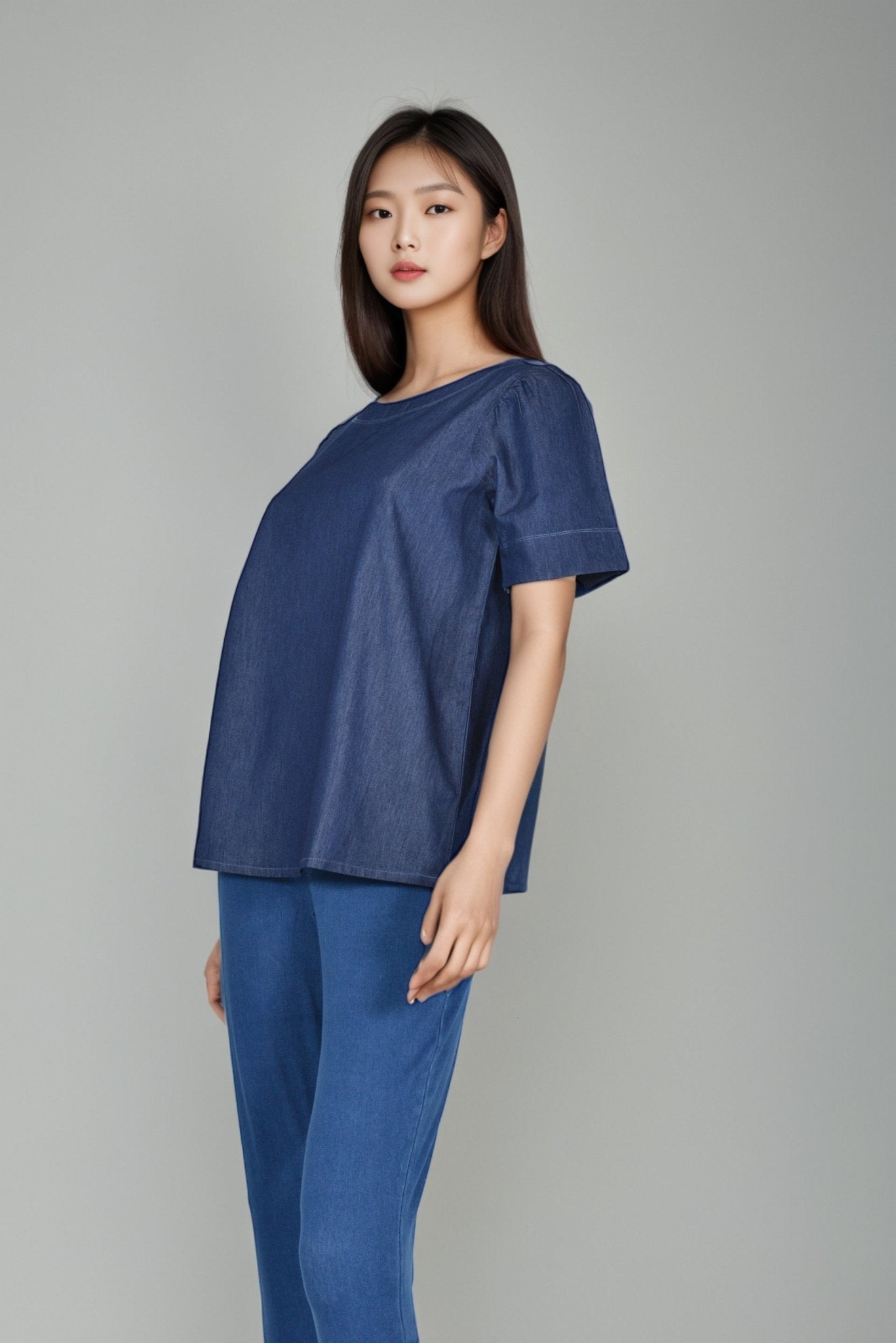 Light Blue Denim Legging - DressAtR LLC