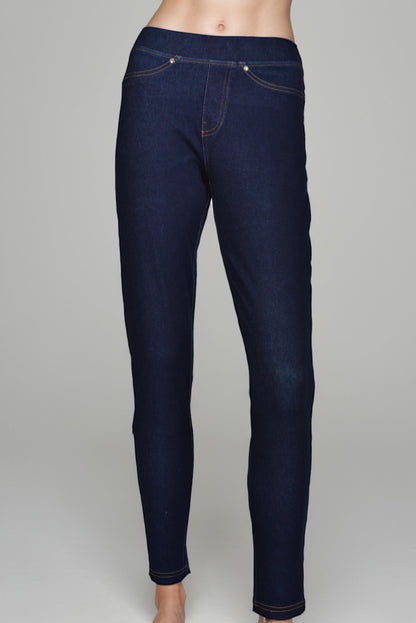 Navy Blue Denim Leggings - DressAtR LLC