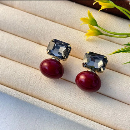 Pearl Zircon Glamorrous Earrings - DressAtR LLC